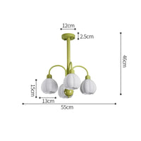 lustre chambre coucher style citrouille pastorale verre