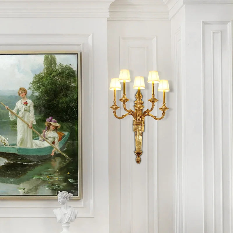 Applique murale cuivre style rococo - vue 5 sur 7