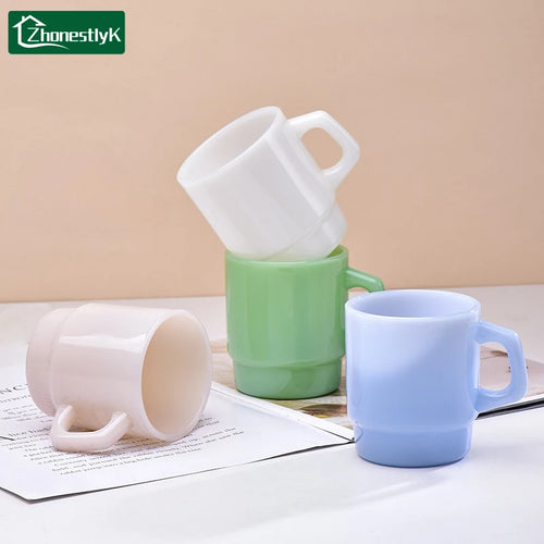 Mug en verre style coréen anse ergonomique 230ml