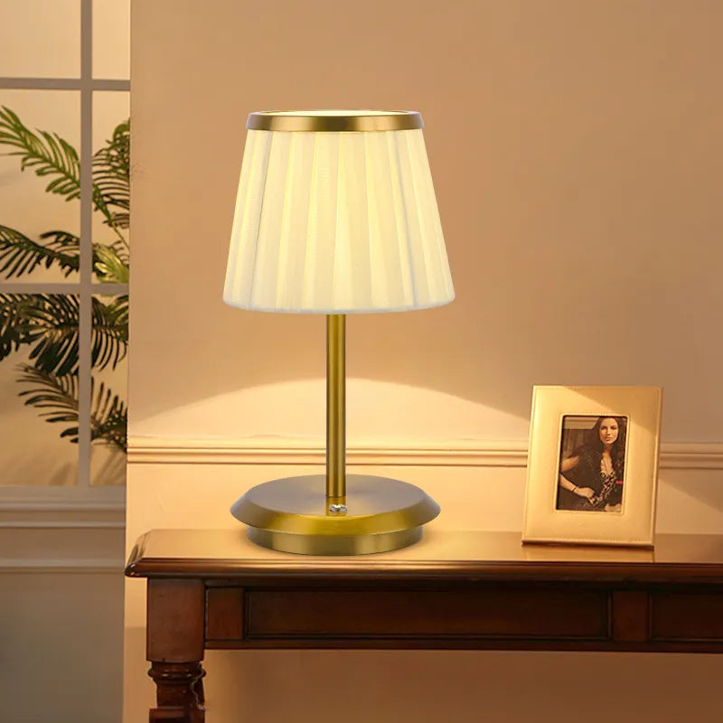 Lampe table LED USB plissée éclairage