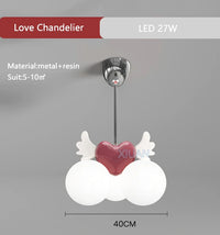 lustre lumière résine angle plafond enfant fille