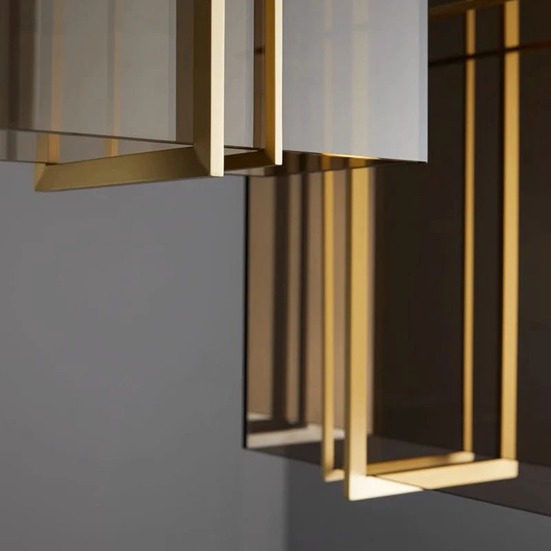 suspension led en verre design moderne italien - vue 7 sur 11