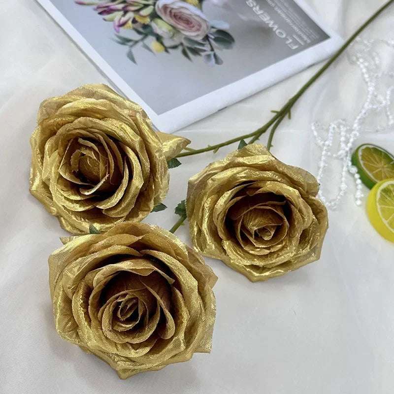 branches de roses artificielles en soie pour décoration élégante - vue 37 sur 40