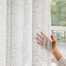 Voilage tulle à motifs décoratifs pour salon chambre