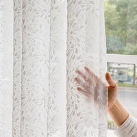 Voilage tulle à motifs décoratifs pour salon chambre