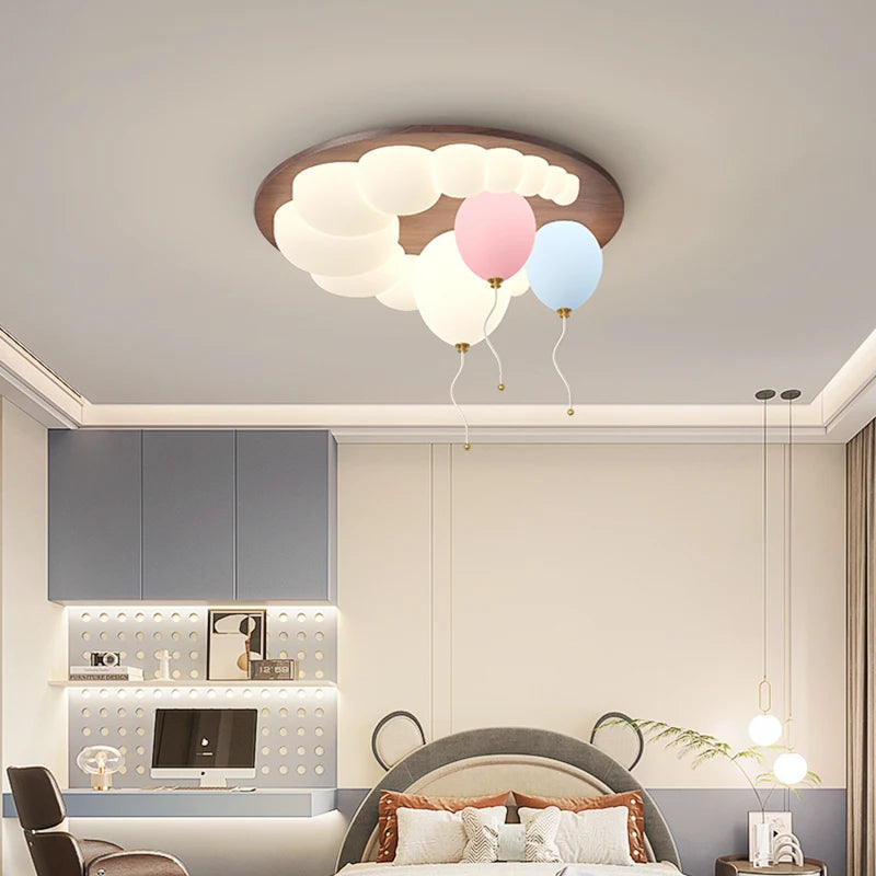 plafonnier ballon style chinois éclairage intérieur carte lune - vue 6 sur 7