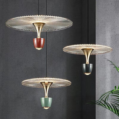 suspension minimalistes modernes en verre grain d'eau