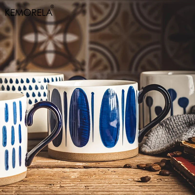 Tasse ceramique style japonais motif artisanal bureau maison - vue 4 sur 7
