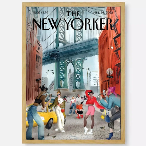 affiche new yorker autocollant étanche décoration esthétique intérieure