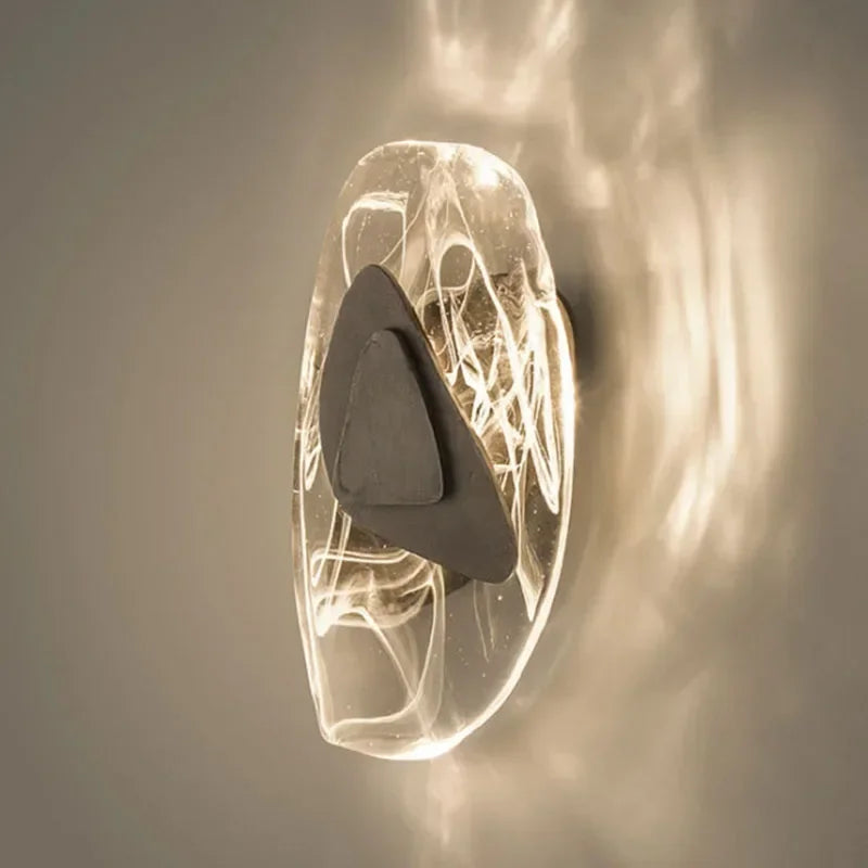 Applique murale cristal luxe chambre salon modern led créatif - vue 3 sur 8