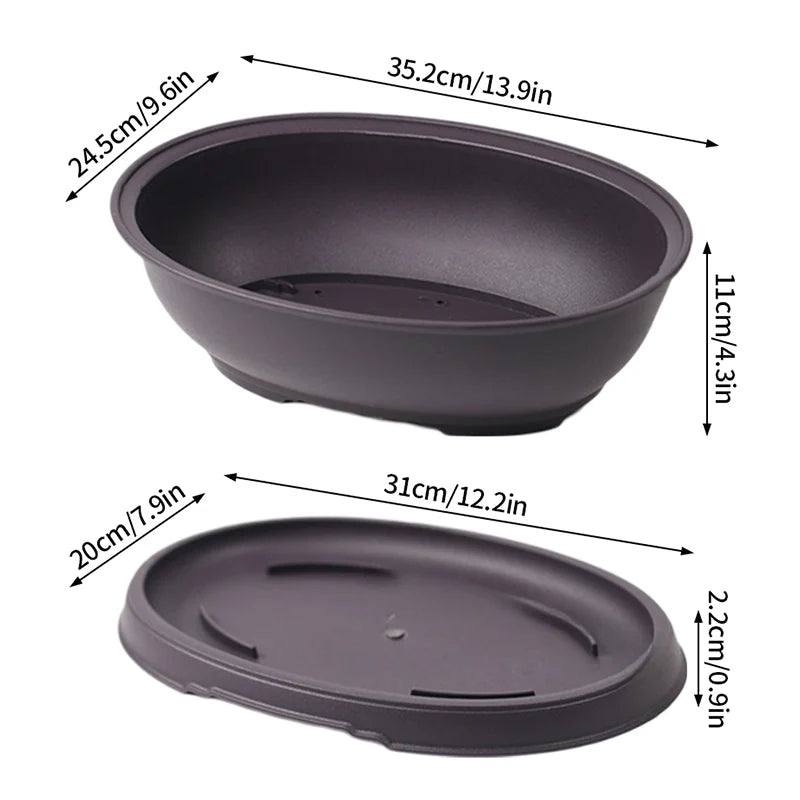 pots de fleurs rectangulaires imitation argile pour jardin extérieur