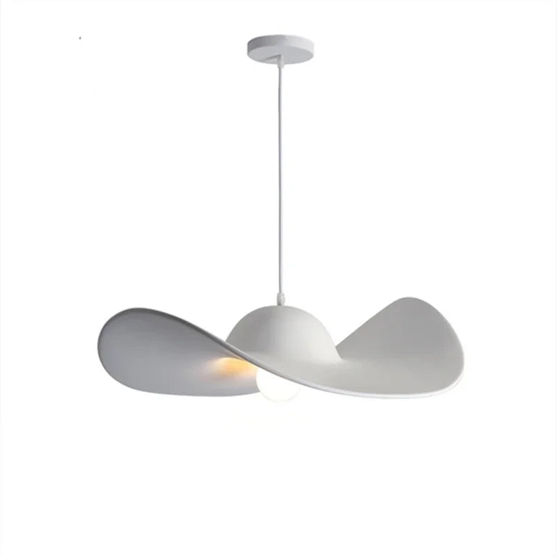 Italian Style LED Pendant Lamp For Kitchen Living Room Attic Bedroom Homestay Resin Straw Hat E27 Chandelier Home Improvement - vue 3 sur 10