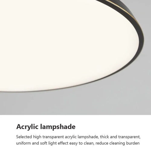 Lampe plafonnier lumière LED rotatif cuivre