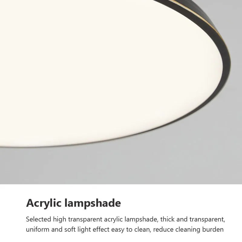 Lampe plafonnier lumière LED rotatif cuivre - vue 7 sur 12