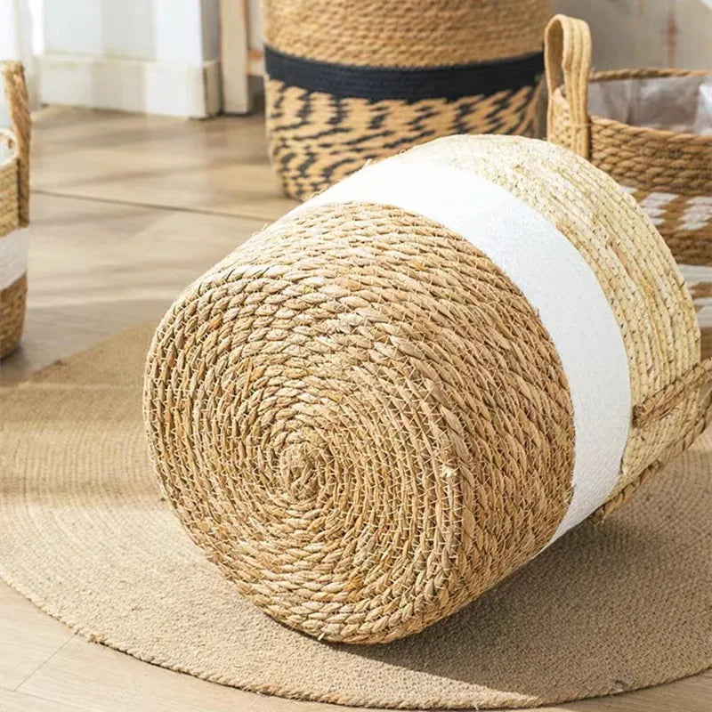 panier en osier naturel pour jardin et rangement décoratif - vue 6 sur 15