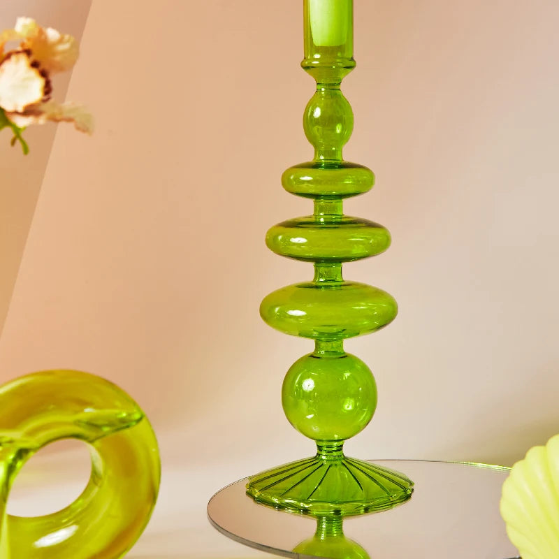 bougeoirs nordiques en verre pour mariage et cadeaux décoratifs - vue 7 sur 16