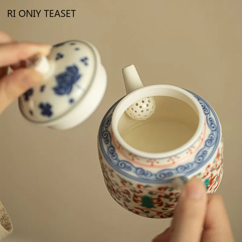 Theiere chinoise ceramique 240ml filtre portable artisanale - vue 7 sur 7