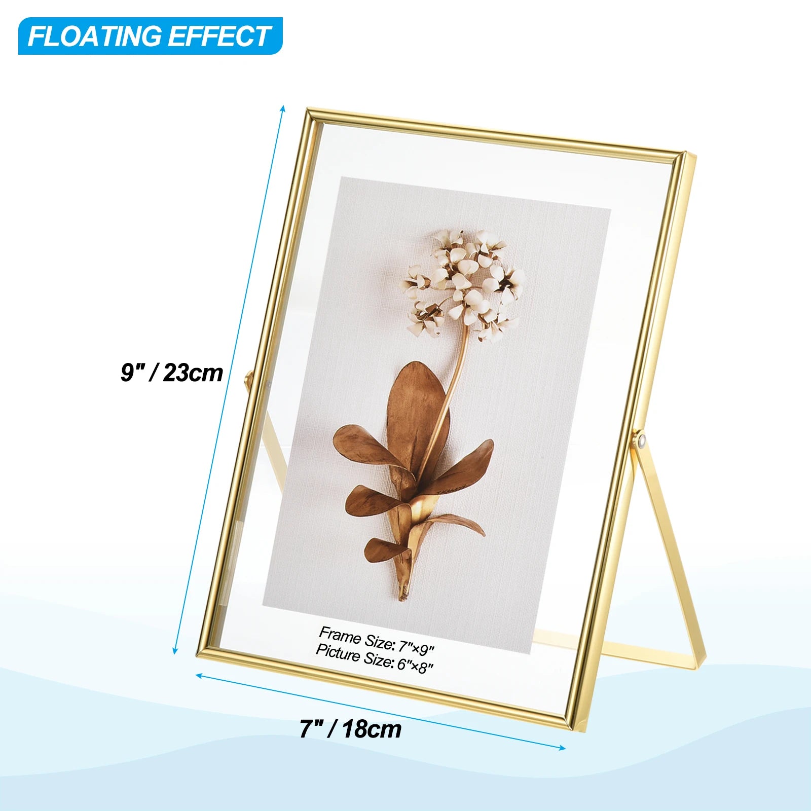 lot de 2 cadres photo en métal et verre pour décoration - vue 18 sur 22