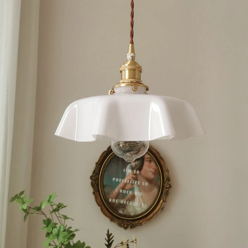 lampe suspendue rétro nordique en verre pour bar hôtel