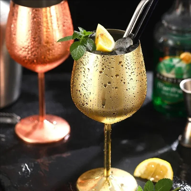 Lot 4 verres cocktail inox design creatif bar