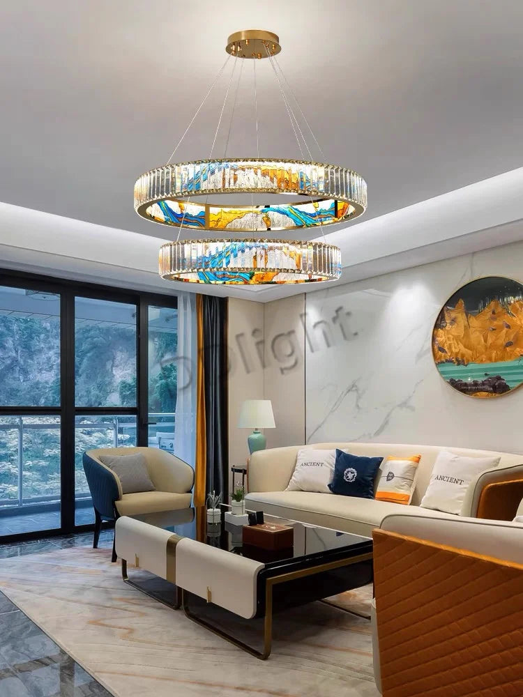 luminaire art déco led dimmable doré - vue 3 sur 26