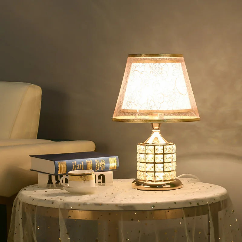 European Rubik's Cube Crystal Lamp Bedroom Bedside Household Simple, Modern, Warm, Romantic Inn Bedside Table Lamp