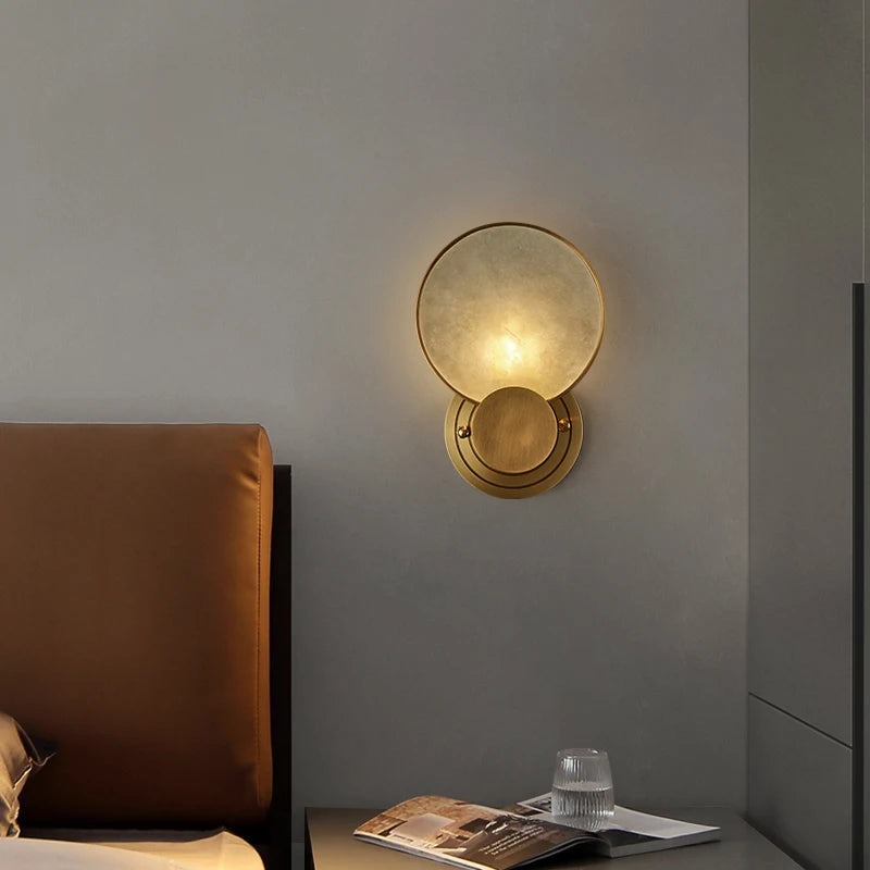 Appliques murales rondes en marbre - vue 5 sur 7