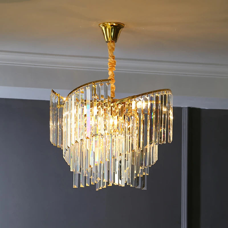 lustre en cristal design dimmable pour une ambiance élégante - vue 7 sur 11
