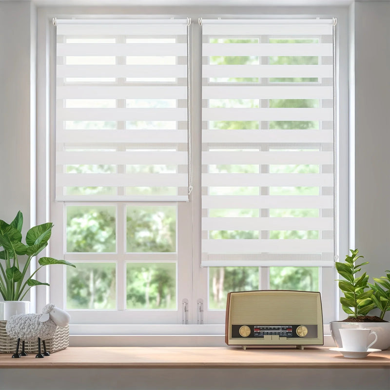 Store enrouleur double occultant sans percage pour fenetre