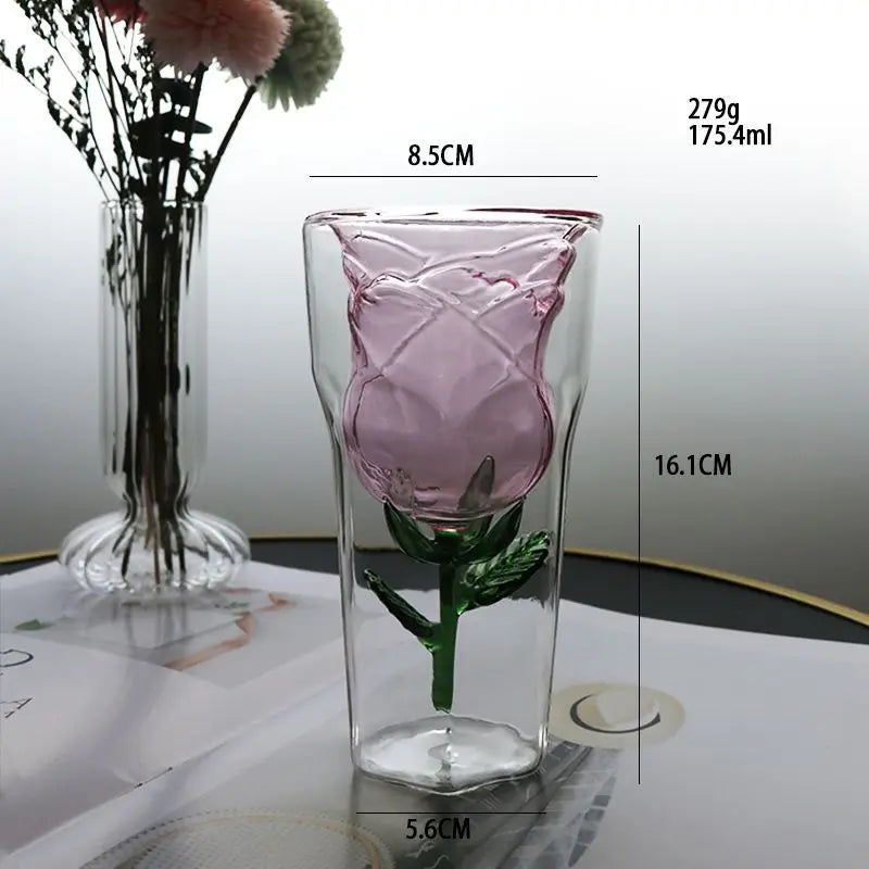 Verre double paroi avec noeud interieur style europeen