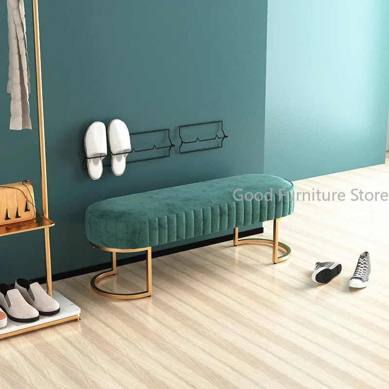 tabouret de chaussures luxe pouf ottoman pour hôtel café et magasin - vue 5 sur 12