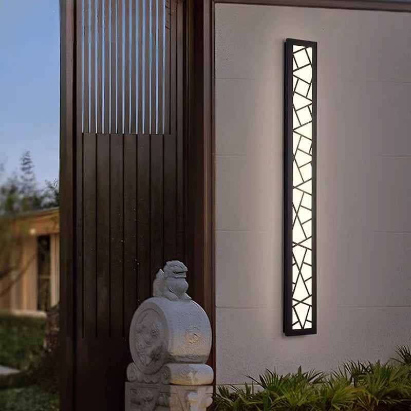 applique murale led style chinois en acrylique et métal