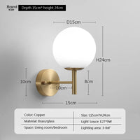 Moderne LED verre luxe applique salon toile de fond lumière chambre lampe de chevet minimaliste Restaurant couloir allée applique murale