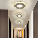plafonnier led moderne en cristal pour maison et balcon