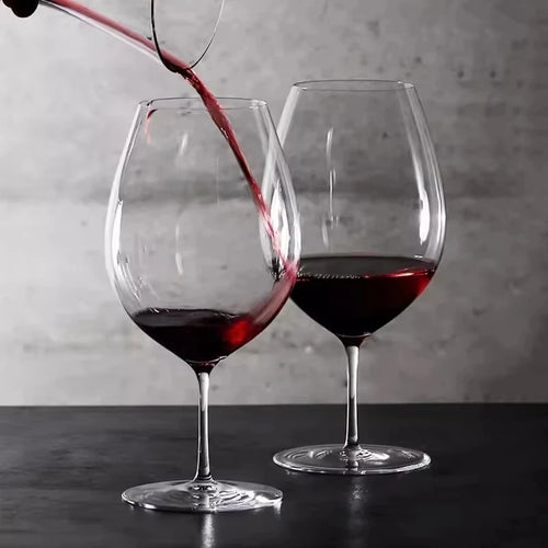 Verre à vin court cristal style kimura artisanal