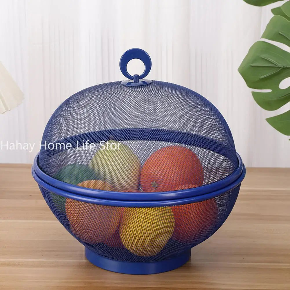 Panier à fruits en maille avec couvercle anti-mouche en inox