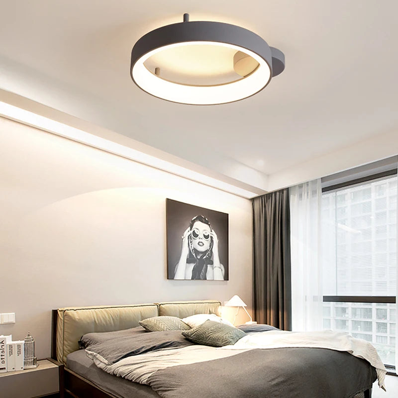 lustre led nordique simple pour décoration intérieure morandi - vue 5 sur 8