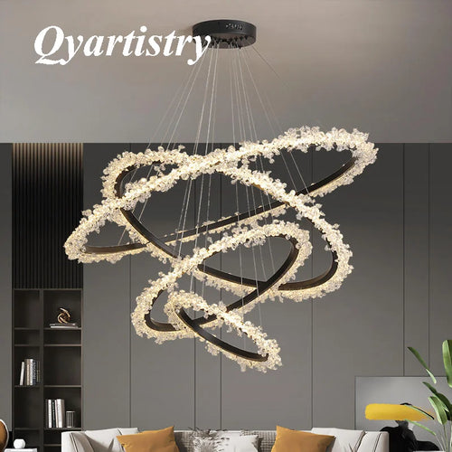 lustre moderne en cristal de luxe suspension décorative