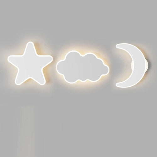 applique murale led blanche à différentes formes ludiques