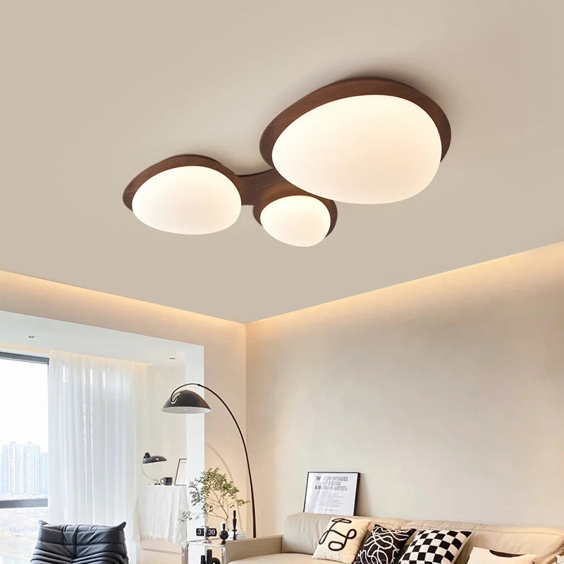 Plafonnier moderne LED en bois lumières pour chambre cuisine éclairage intérieur