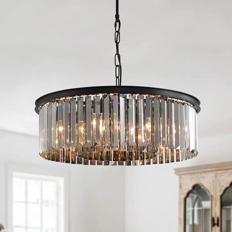 plafonniers de luxe nordiques lustre en cristal - vue 7 sur 8