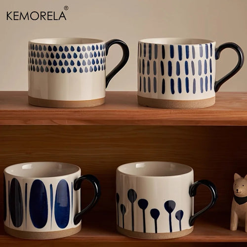 Tasse ceramique style japonais motif artisanal bureau maison