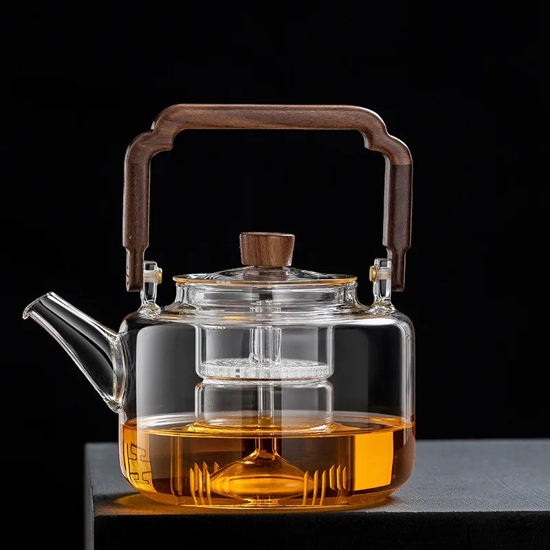 Théière verre 1300ml filtre épais style kung fu - vue 3 sur 7