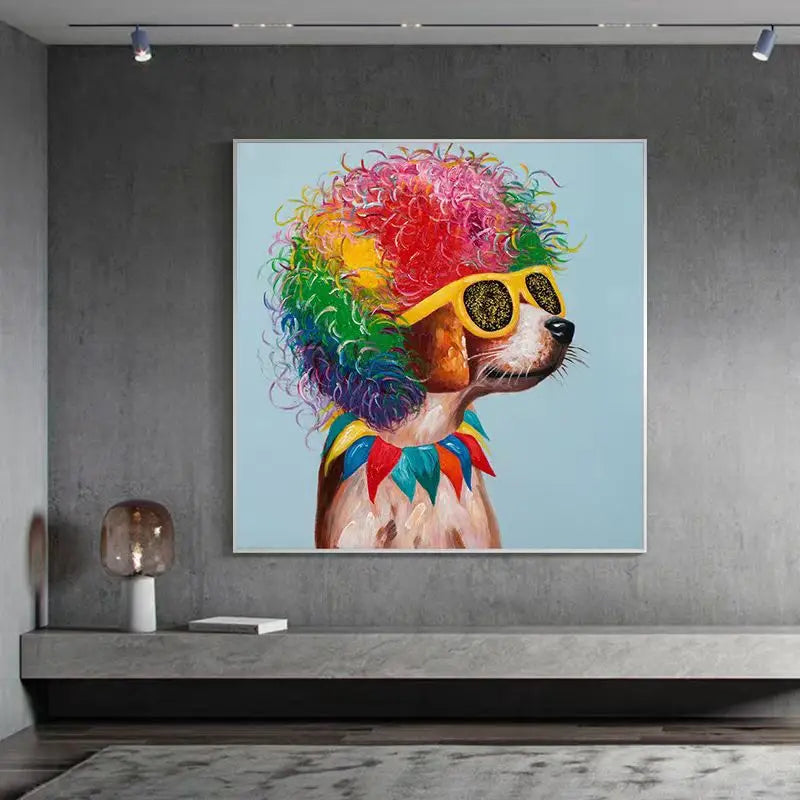 peinture murale personnalisée animaux et nature art à la main