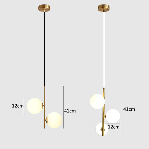 suspension moderne en verre et laiton noir design lumineux