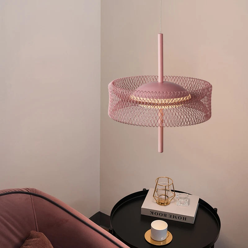 suspension en fer design éclairage intérieur à intensité variable