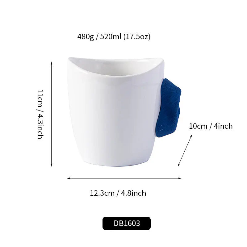 Tasse céramique poignée escalade design créatif bureau - vue 5 sur 5