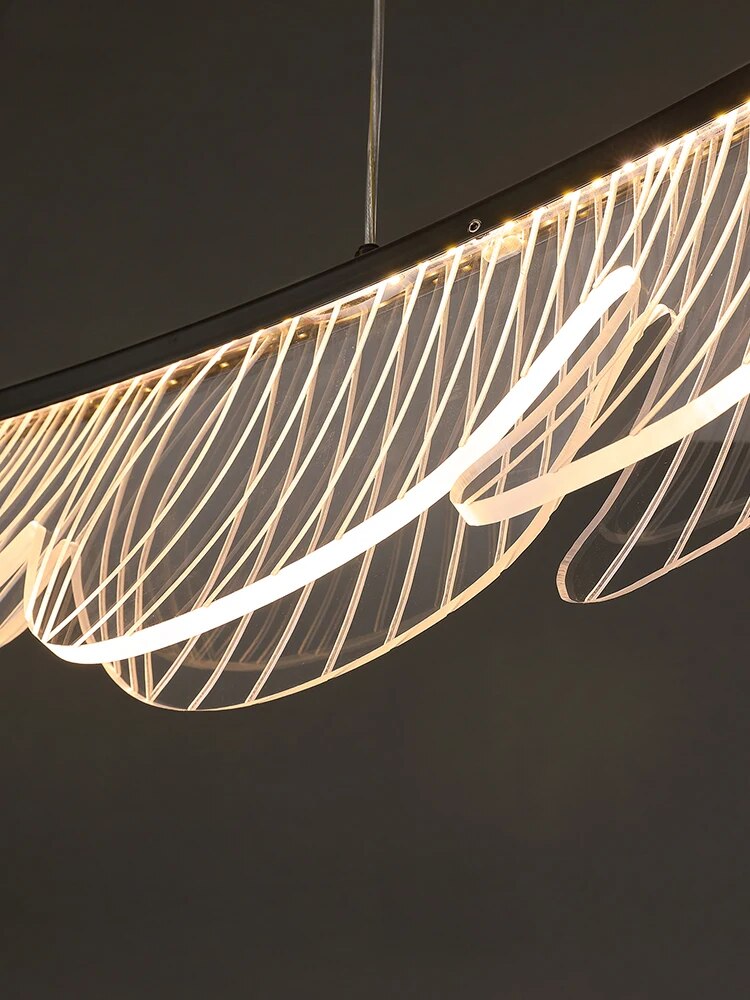 Lustre moderne en cuivre italien - vue 6 sur 9