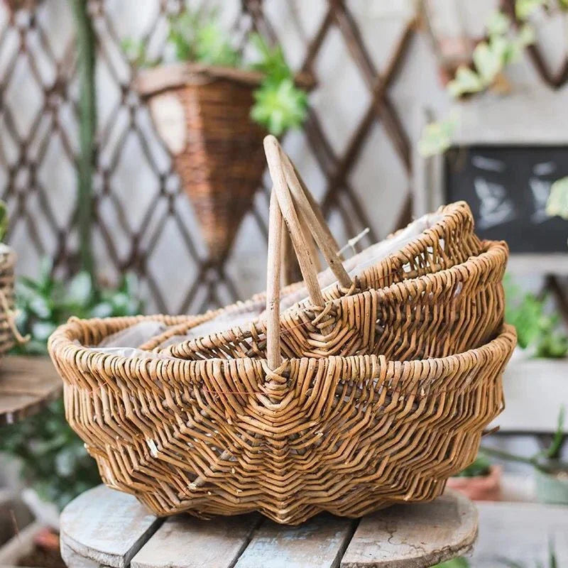 panier tissé à la main pour fruits et légumes