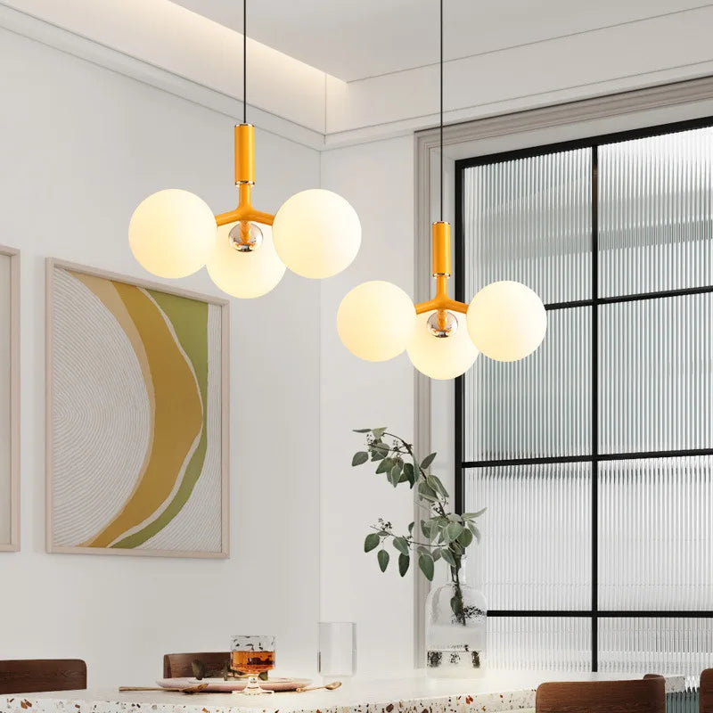 Suspension nordique en verre avec métal pour restaurant - vue 4 sur 12